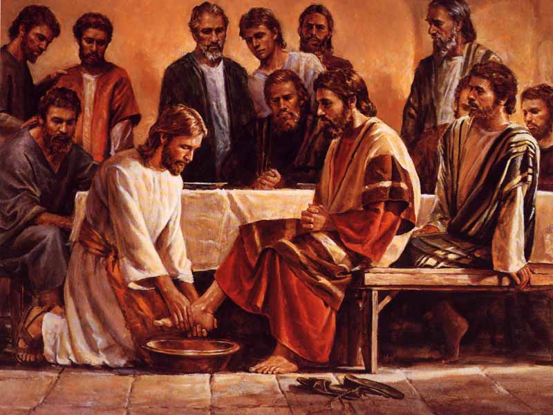 washing feet